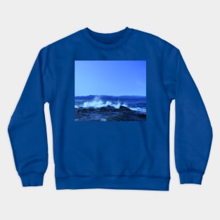 Blue Ocean Waves Crewneck Sweatshirt